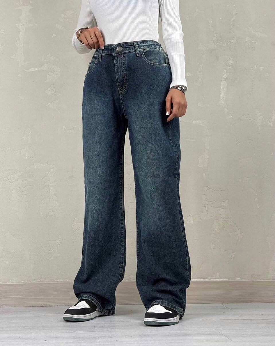 شلوارجین زنانه مدل بگ سایزبزرگ