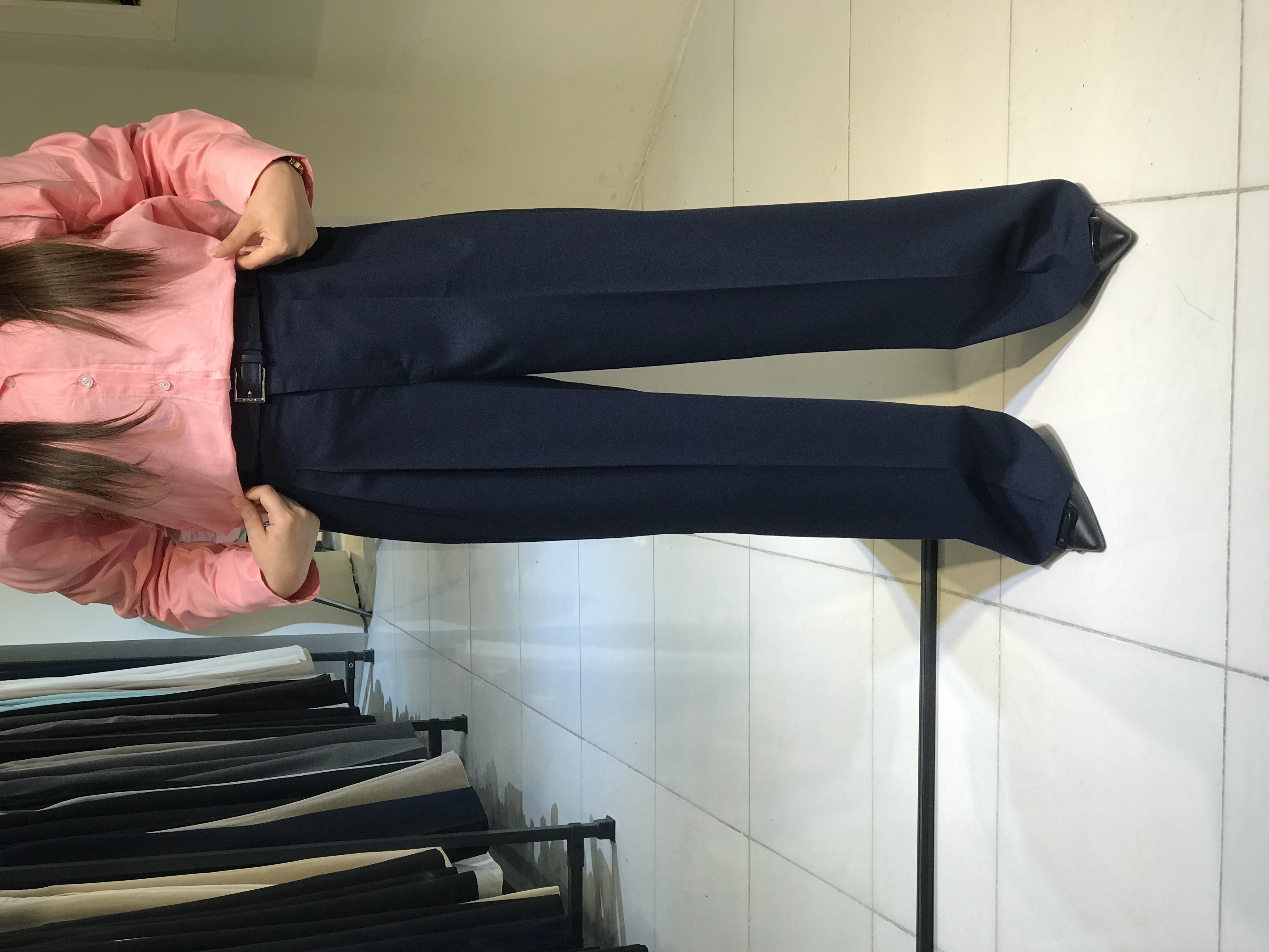 شلوار بگ زنانه مدل دو پیله ای جنس کرپ فرانسه