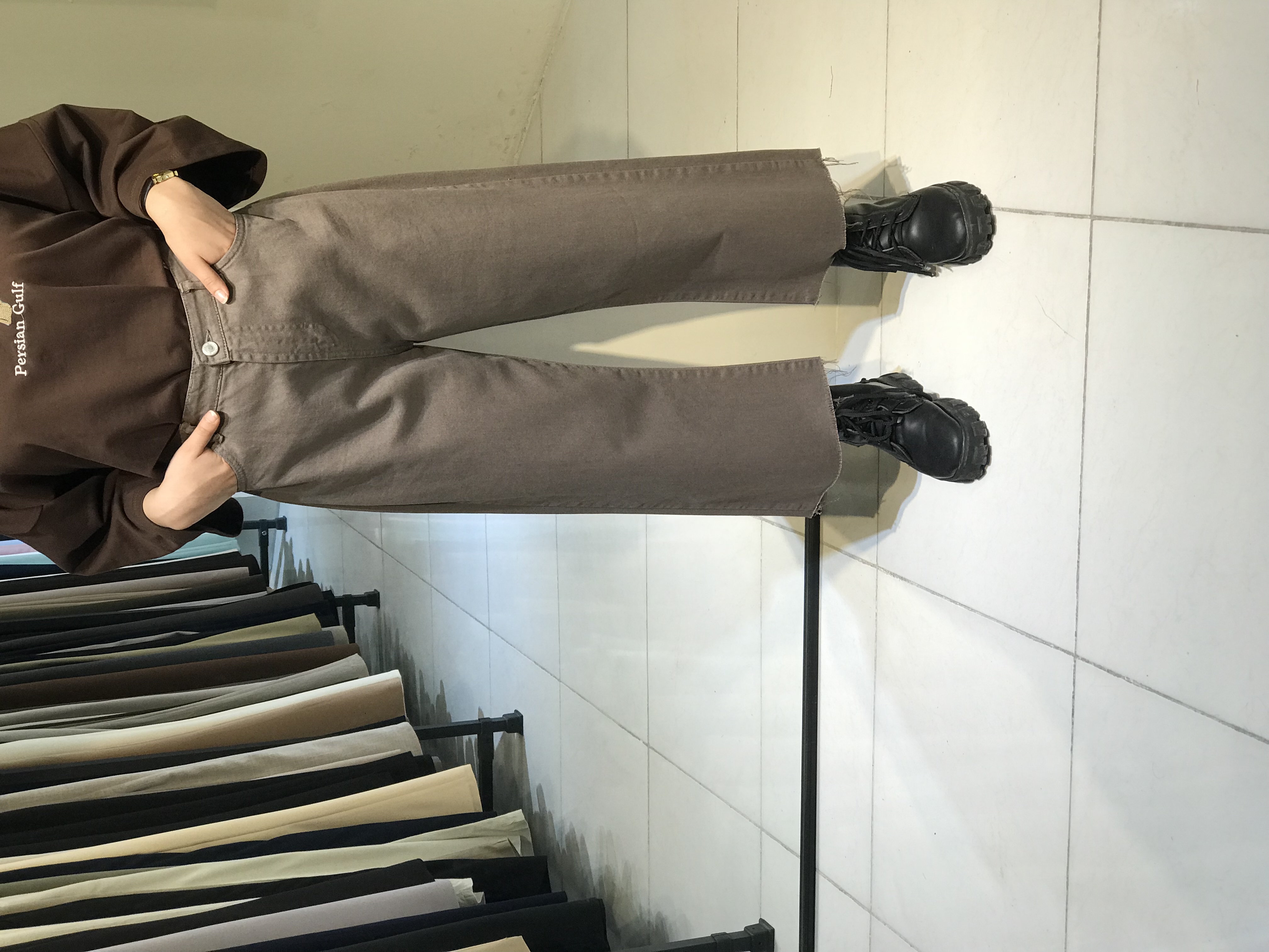 شلوارکتان زنانه مدل واید دمپا کات