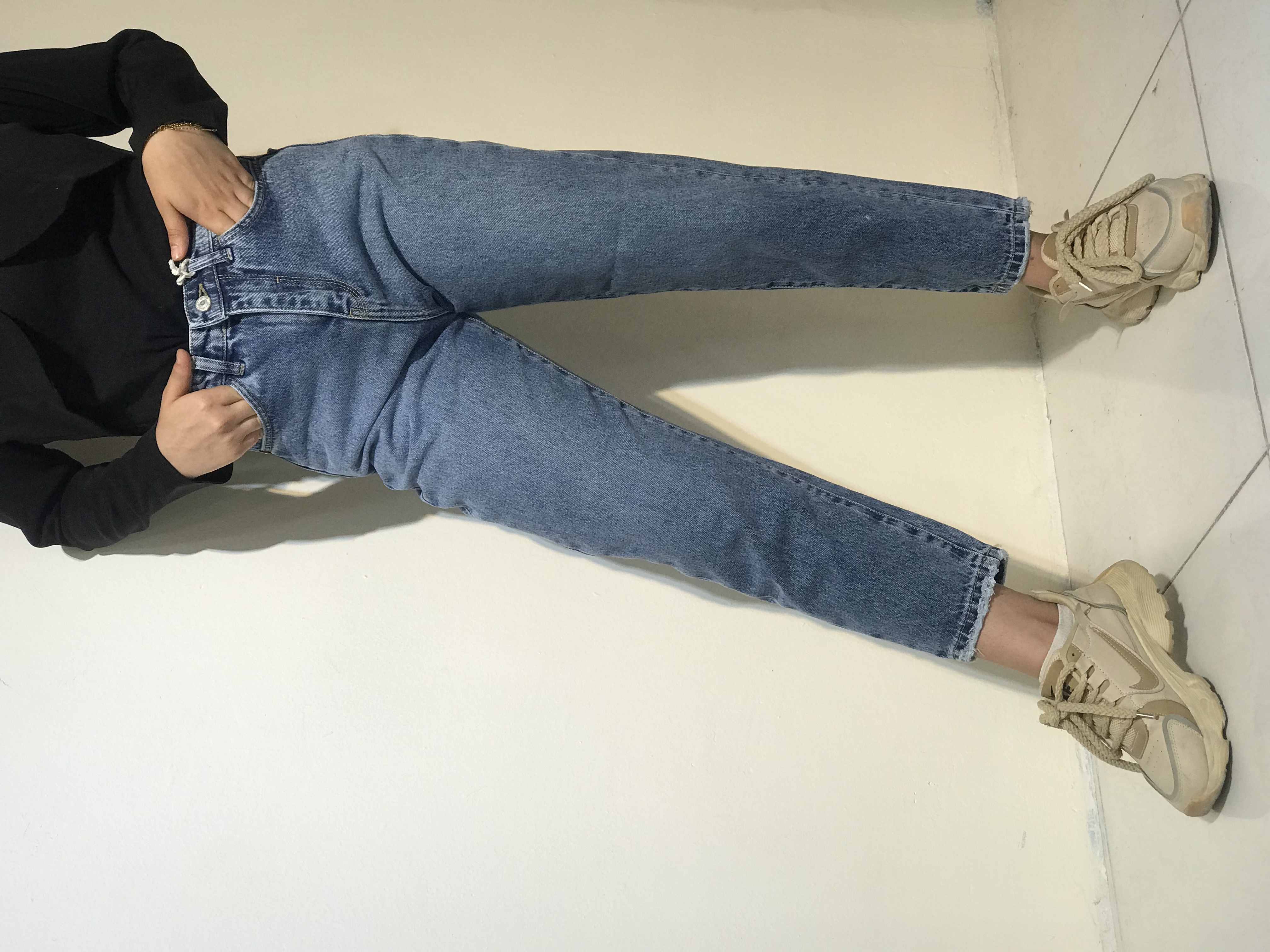 شلوارجین زنانه مدل مام آبی سنگشور