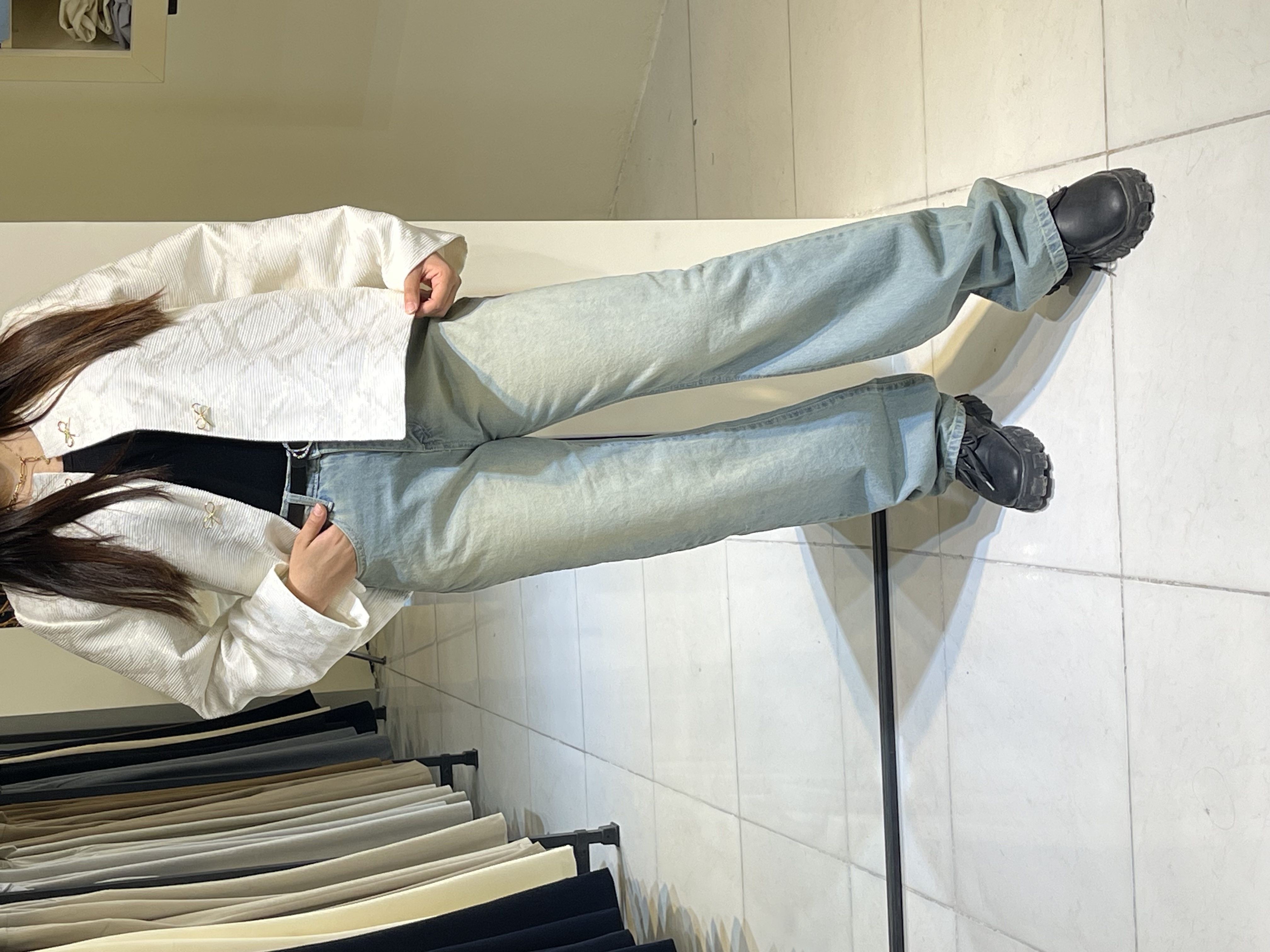 شلوارجین زنانه مدل نیم بگ