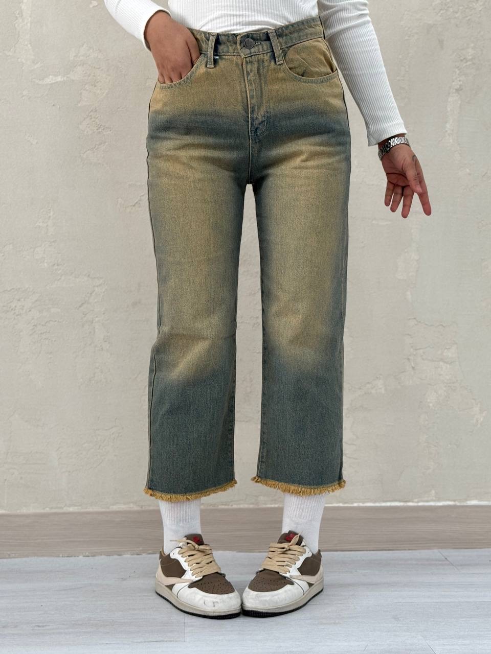 شلوارجین زنانه مدل واید استریت