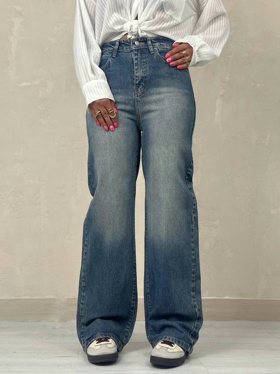 شلوارجین زنانه مدل نیم بگ