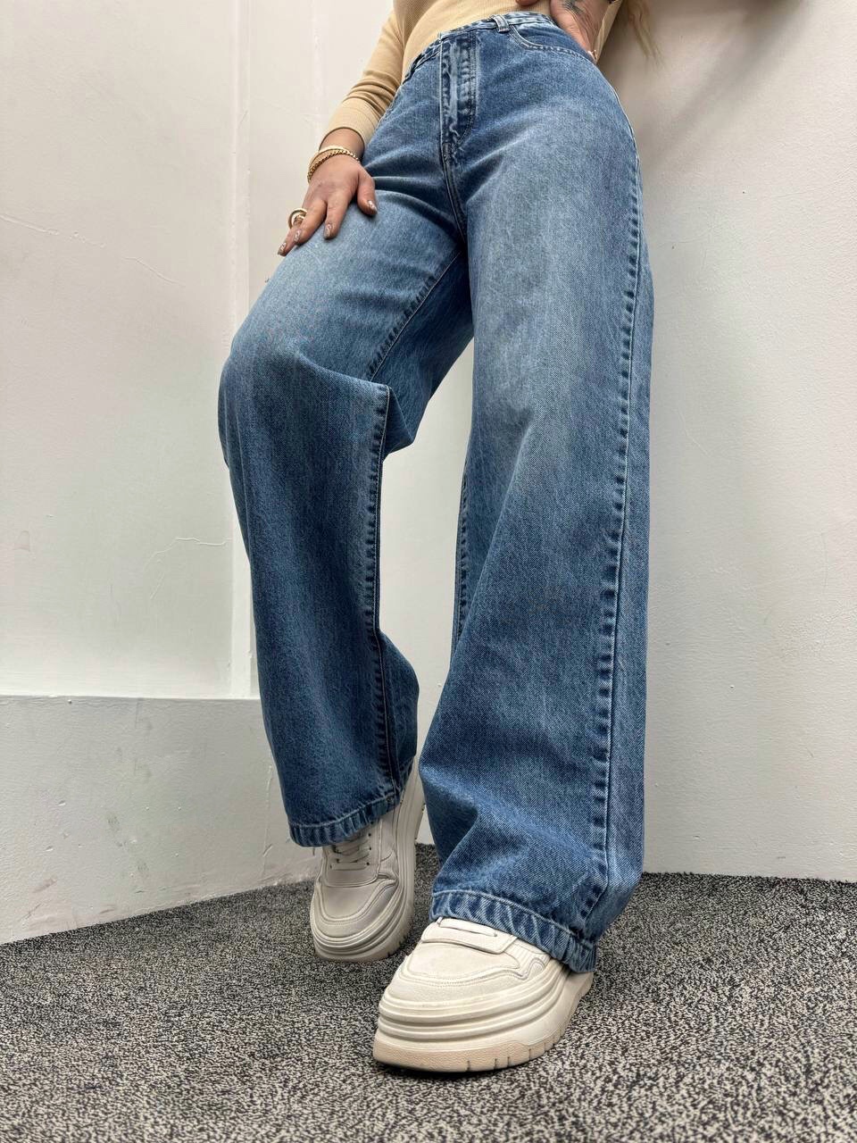 شلوارجین زنانه مدل نیم بگ